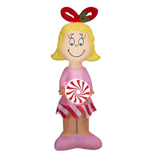 Gemmy Inflatable Christmas Decoration for The Grinch Cindy Lou Who, 5 ft Tall, Indoor & Outdoor