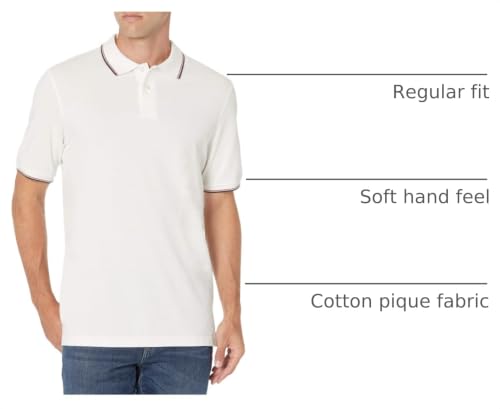 Image of Amazon Essentials Men's Regular-Fit Short Sleeve Cotton Pique Polo Shirt (Available in Big & Tall)