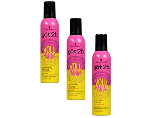 Got 2B Volumaniac Mousse Bodifying 8 Ounce (Pack of 3)
