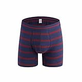 Mens Boxers Men's Underwear Pure Cotton Plus Size Fat Guy Breathable Seamless Boxer Boxers,Purple,6XL recommends 175-200 catties