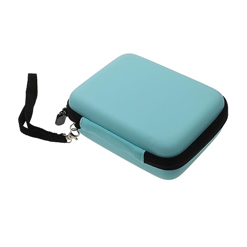 BESPORTBLE 1 PC Sky Blue Plectrum Bag Durable Travel Organizer Case for Guitar Picks with Zipper Convenient Storage for Musicians Portable Design with Lanyard for Easy Carrying