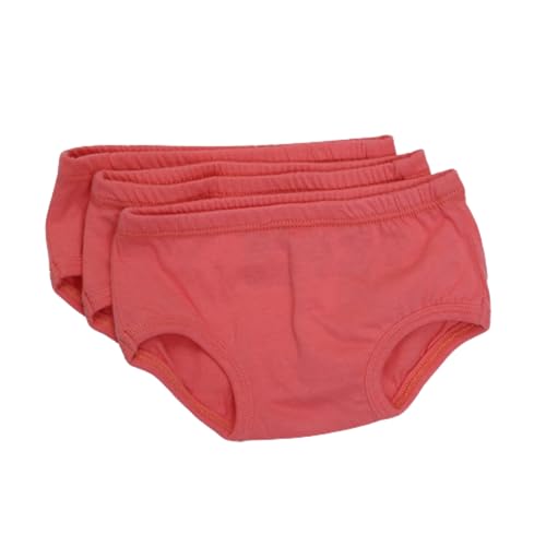 Tiny Undies ROOMIER Small Cotton Underwear, Unisex, for Babies and Toddlers, Elimination Communication or Potty Training - 3-pack (18 Months, Bubblegum Pink)