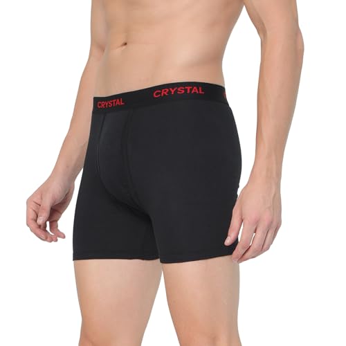 Image of Crystal Men's Combed Cotton Solid FMO Trunk with Supersoft Waistband | Pack of 4 | Assorted
