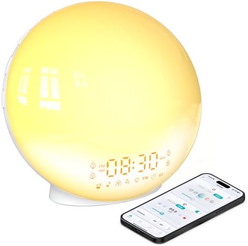 Smart Sunrise Alarm Clock with No Signup APP Control & Wake-Up Li...