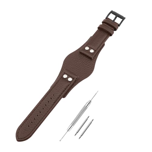 SANDEIN Watch Band Compatible with Fossil, 22mm Soft Leather Replacement Wrist Strap with Stainless...