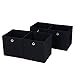 SONGMICS RFB02H-2 Lot de 4 boîtes de Rangement Pliables avec œillets - Noir - 30 x 30 x 30 cm