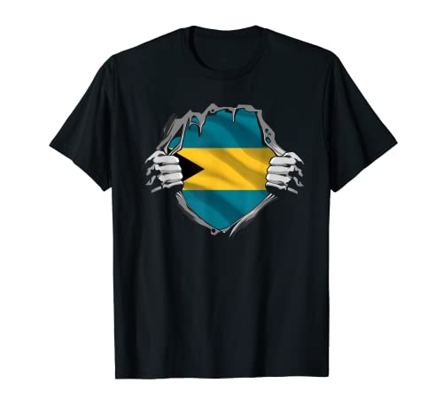 Lustige Bahamas-Flagge Land Nordamerika T-Shirt