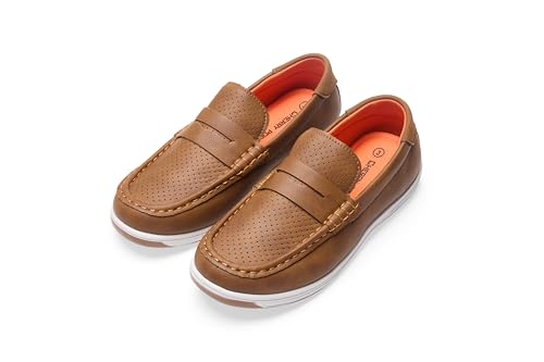 Image of Boys Loafers Kids Casual Boat Shoes School Boys Dress Shoes