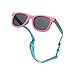Pro Acme TPEE Polarisierte Baby Sonnenbrille mit Gurt-flexiblen Kleinkind-Sonnenbrillen für 0-24 Monate (Rosa Grün Rahmen | Grau Linse)