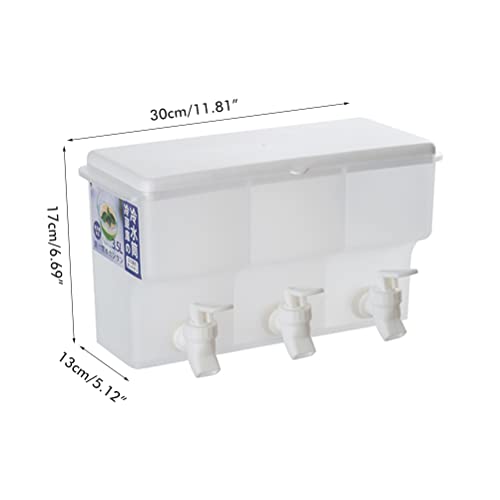 Sahgsa 3.5 L Plastic Drinks Dispenser with 3 Compartments, 3 Taps, Refillable Drinks Dispenser - Image 2