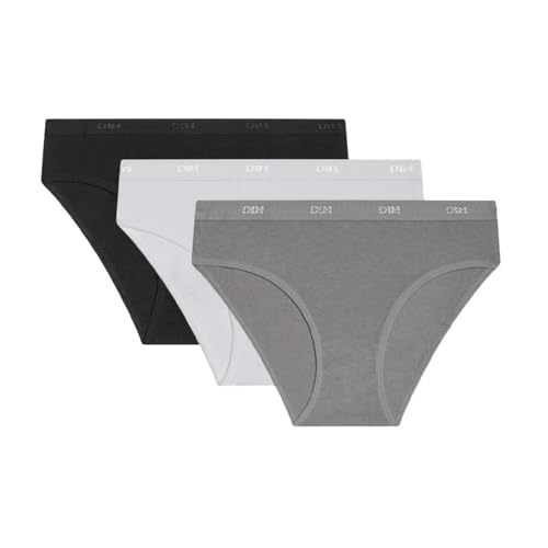 Dim Culottes Femme x3 | Les Pockets Ecodim | Coton & Élasthanne | Ceinture Confort | Multicolores | Invisibles sous Les Vêtements