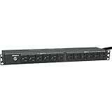 Tripp Lite 24 Outlet Horizontal 1U Rackmount PDU, 15 Amps, 120V, 15ft Cord, Power Strip for Network Server Racks, Two 15A Circuit Breakers, NEMA 5-15 Outlets & L5-30P Input, 5-Year Warranty (PDU2430)