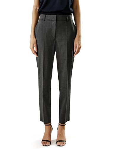 LilySilk 100% Merino Wool Suit Pants for Women Stretch Slim Fit Solid Luxury Office Work Business Straight Trousers