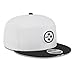 New Era Men's White/Black Pittsburgh Steelers 2025 NFL Training Camp Split Panel 9FIFTY Snapback Hat