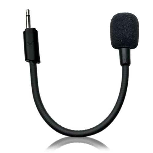 SPTSSWET Micrófono de repuesto compatible con auriculares estéreo JBL Quantum Q100 para PS5, PS4, PC, Xbox, Mac, micrófono profesional de aislamiento de ruido de cristal transparente, 2,5 mm, color
