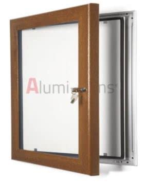 Alumi-signs 45mm Premium Lockable Poster Case (Oak, A1)