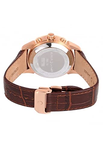 AlFajr Swiss Watch For Men Digital Genuine Leather, Bronze WA-10B