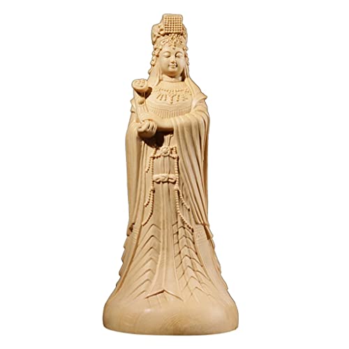 Statue Mazu en bois de cyprès pour créer une ambiance zen dans votre salon