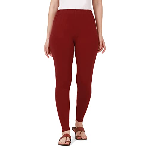 Image of Pure Cotton Ankle Length Women Skinny Leggings Combo-Pack of 3