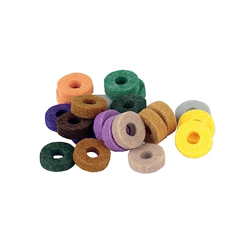 ibasenice Drum Kit Accessories 20 Pcs Colorful Wool Felt Washers for Snare Drum Practice Pad Cymbal Mute Bass Drum