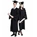 Miulruma Graduation Cap and Gown 2023 Matte Black Cap and Gown Tassel Set Graduation Robe and Cap Graduation Outfit for High School College Bachelor Black MA012BM