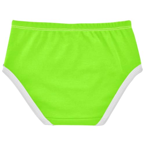 Joisal Toddler Underwear Floral 2t Cotton Cute Panties Girl Pattern Briefs Kids Undies Bright Chartreuse Green2