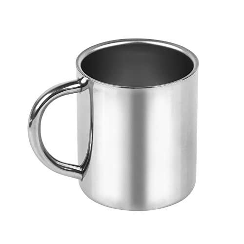 Image of CABAX 7oz / 210ml Mug, Double Walled Coffee Mug with Handle, Stainless Steel Shatterproof Tea Cups for Kids Camping Mugs, Pack of 1
