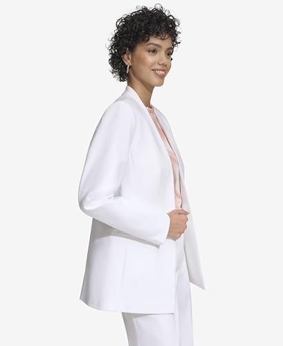 Calvin Klein Women's Stand Up Collar Open Front Structured Long Sleeve Jacket2