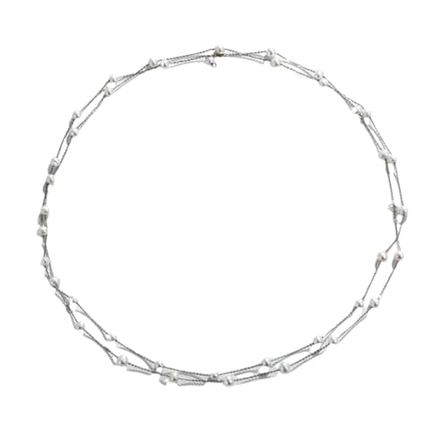 Collier Longue Perles d'Eau Douce 5-6mm Éclat Naturel et Fermoir Argent 120cm