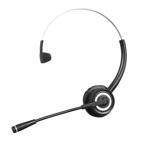 Casque Téléphonique, Réduction du Bruit, Casque sans Fil à Oreille Unique, Léger et Confortable, Son Clair, adapté au Service Client, Cours en Ligne