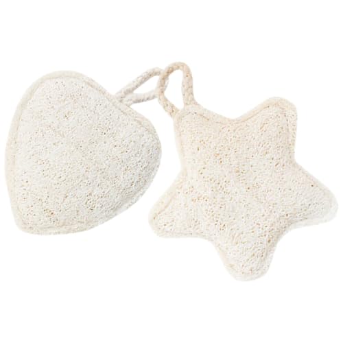Ipetboom Esponja de Baño Exfoliante Corporal Doble Cara 2 Unidades Esponja de Lufa Natural para Ducha Limpieza Profunda y Suave Apta para Hombre y Mujer Uso Diario y Viaje