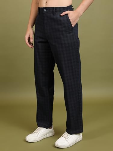 Image of Highlander Men's Ankle-Length Straight Fit Trousers | Modern Style & Comfort | Perfect for Casual & Formal Wear | Trouser for Men | Men Trousers | Trousers for Man | Pants for Man