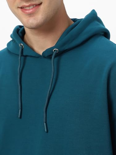 Image of Urbano Fashion Men's Cotton Solid Oversized Hooded Neck Sweatshirt