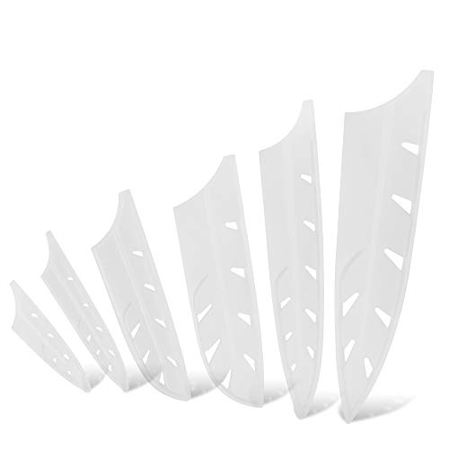 Xyj Knife Sheath Set Of 12 Knife Edge Guards Blade Protector Knife Cover For Stainless Steel Paring Santoku Utility Slicing Chef Knife Plastic Knife Case Black White #TOP2