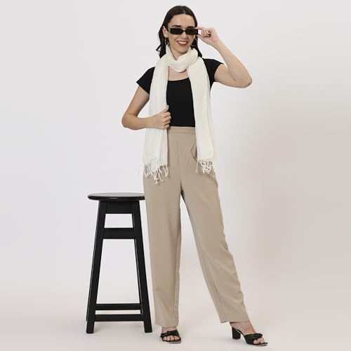 100% Linen Scarf for Women – Lightweight Breathable Summer Wrap, Soft Fashion Shawl, Casual Travel Scarves, 55x180 cm3