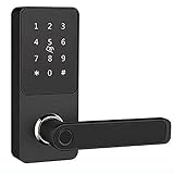DÉVERROUILLEZ DE PLUSIEURS MANIÈRES : Verrouillez et déverrouillez votre porte avec une empreinte digitale, une carte à puce, une application, un code d'accès au clavier et une clé mécanique.