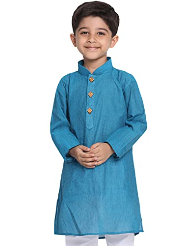Image of VASTRAMAY Boys Cotton Regular Fit Solid Regular Kurta