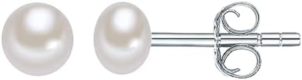 SIVYAA Fresh Water Pearl Earrings Set | Pure 925 Sterling Silver | High Lustre Real Pearl Studs| Gift Item for Women & Girls | 6 Month Warranty