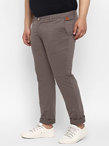 Image of Urbano Plus Men Mid Rise Cotton Regular Fit Casual Chino Pants Stretch