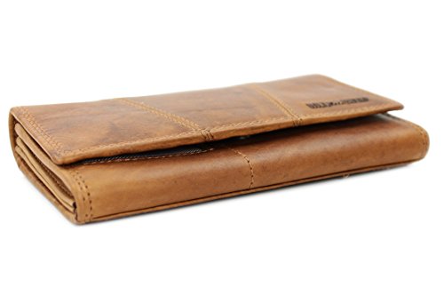 Leder Geldbörse Belli im Vintage-Stil mit RFID-Schutz für Damen