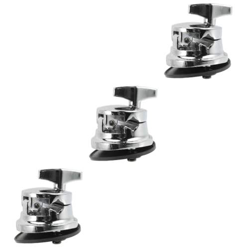 SECFOU 3pcs Zinc Alloy Tom Drum Leg Base and Compact Replacement Parts for Percussion Instruments Easy Storage and Installation Compatible All Tom Drum Types