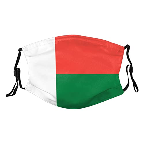 Madagascar Flag Mask Protect Respiratory System Breathe with Peace of Mind Black