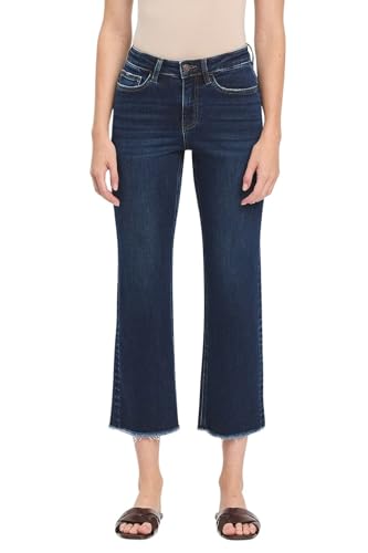 Women's High-Rise Ankle Straight Jeans in Luxe