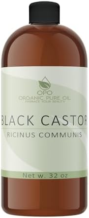 Jamaican Black Castor Oil - 32 OZ Pure, Cold Pressed, Filtered Hexane & Chemical Free, PBA-Free Plastic Caster - Hair Growth, Body, Skin - Brows, Lashes