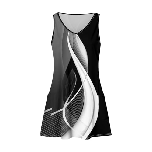 Image of Summer Dresses for Women 2026 Casual V Neck Sleeveless Sundresses Boho Beach Tank Dresses with Pockets