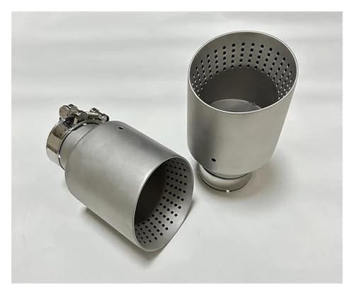 Silencieux d'échappement en acier inoxydable mat 114mm pour voiture