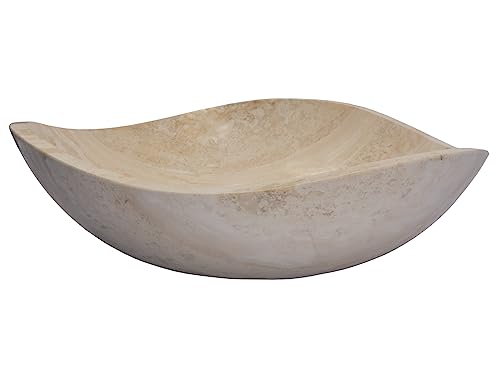 Eden Bath Eb_S032Bt-P Beige Travertine Freeform Stone Vessel Sink #TOP1