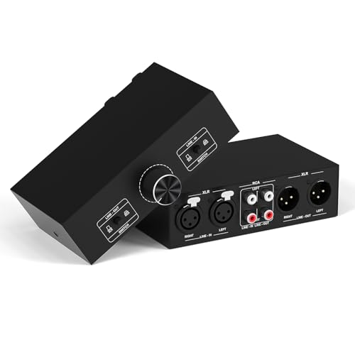 Image of Y.D.F RCA and XLR Selector Switch Boxes, 2(1)-in-1(2)-Out RCA /XLR Speaker Switcher Selector, HiFi Balanced Stereo Audio Switcher /Converter Premium Selector Splitter Box with Volume Controller