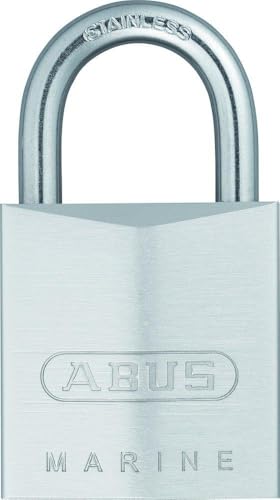 ABUS Marine Vorhängeschloss 75IB/50 - wetterfest - Messing-Schlosskörper mit Nickel Pearl Beschichtung - ABUS-Sicherheitslevel 7 - Silber