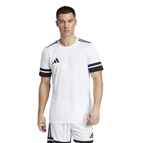 adidas Hombre SQUADRA25 Jersey Short Sleeve, White/Black, M